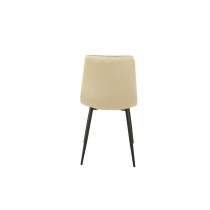 Chair Romimex Beige Velvet Metal 45 x 89 x 55 cm