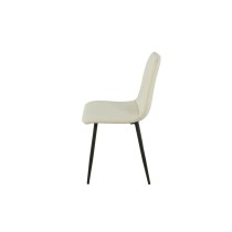 Chaise Romimex Blanc Velours Métal 45 x 89 x 55 cm