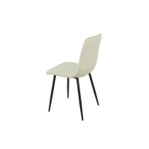 Chaise Romimex Blanc Velours Métal 45 x 89 x 55 cm