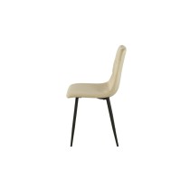 Chair Romimex Beige Velvet Metal 45 x 89 x 55 cm