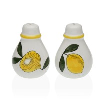 Salt and Pepper Shakers Versa Ceramic Dolomite Lemon 5,5 x 8,5 x 6 cm