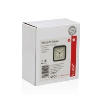 Table clock Versa Alvo Black Plastic 4,5 x 8,5 x 8,5 cm