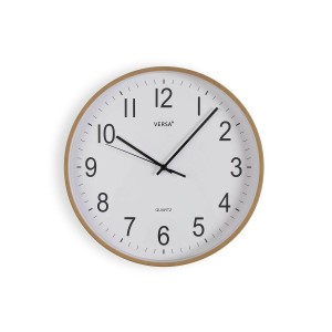 Wall Clock Versa Plastic Quartz MDF Wood 4 x 30 x 30 cm