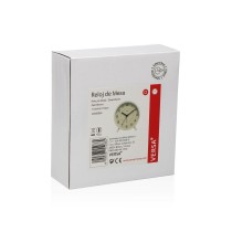 Horloge de table Versa Zeal Blanc Plastique 5,4 x 11,8 x 11 cm