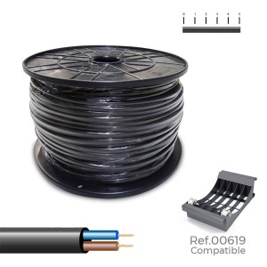 Multi-core Electric Cable Sediles Black 2 x 1 mm 300 m H05VV-F