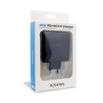 USB Wall Charger Aisens PD 3.0 USB-C 48 W Black