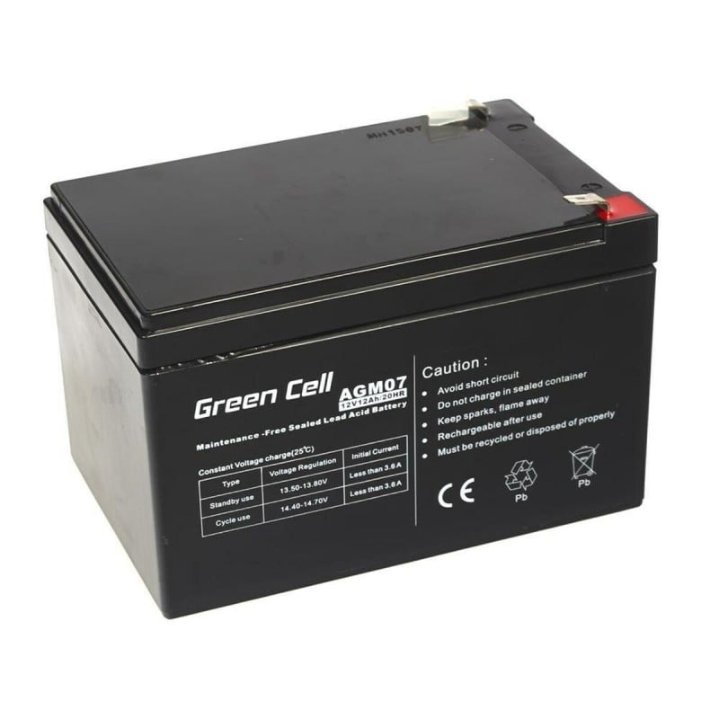 Battery for Uninterruptible Power Supply System UPS Green Cell AGM07 12 Ah 12 V