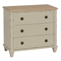 Schubladenschrank Creme natürlich Tannenholz Holz MDF 80 x 38 x 73 cm