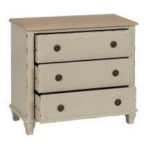 Chest of drawers Cream Natural Fir wood MDF Wood 80 x 38 x 73 cm