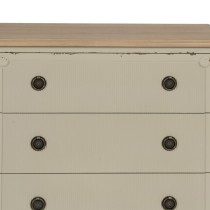 Caisson à Tiroirs Crème Naturel Bois d'épicéa Bois MDF 80 x 38 x 73 cm