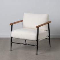 Armchair White Black 70 x 76 x 81 cm