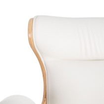 Armchair White Natural 68 x 62 x 85 cm