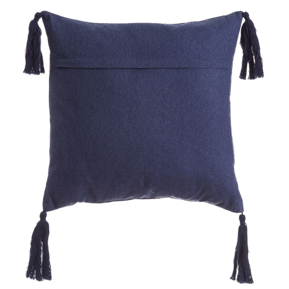 Coussin MEDITERRANEO Blue marine Polyester Pompons 45 x 10 x 45 cm