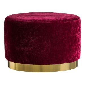 Pouf Or Bordeaux Doré Acier inoxydable 60 x 40 x 40 cm