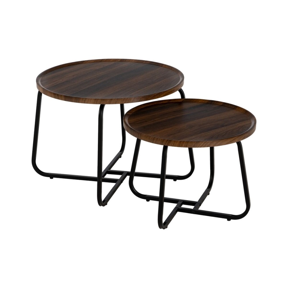 Centre Table Brown Black 50 x 50 x 38 cm