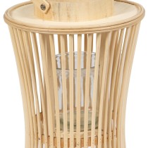 Lantern Natural Bamboo Crystal 16 x 16 x 40 cm