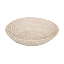 Tischdekoration Weiß Bambus Rattan 35 x 35 x 8 cm (2 Stück)