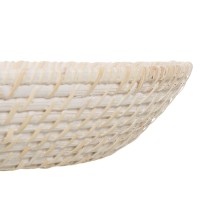 Tischdekoration Weiß Bambus Rattan 35 x 35 x 8 cm (2 Stück)