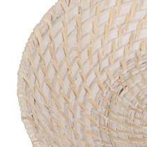 Centerpiece White Bamboo Rattan 35 x 35 x 8 cm (2 Units)