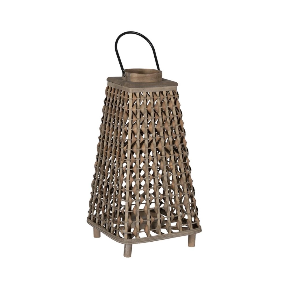 Lantern Grey Bamboo Crystal 30 x 30 x 56 cm