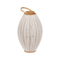 Lanterne Beige Naturel Bambou Verre 36 x 36 x 56 cm