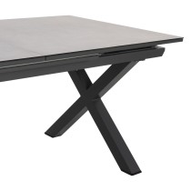 Dining Table White Black Ceramic Aluminium Crystal 180 x 100 x 77 cm