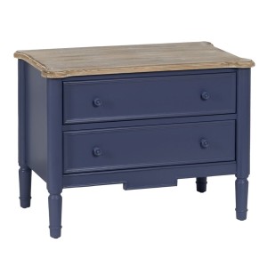 Meuble d'Appoint Bleu Naturel Bois d'épicéa Bois MDF 80 x 45 x 60 cm