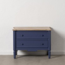 Beistellmöbel Blau natürlich Tannenholz Holz MDF 80 x 45 x 60 cm