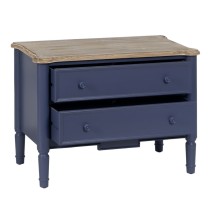 Meuble d'Appoint Bleu Naturel Bois d'épicéa Bois MDF 80 x 45 x 60 cm