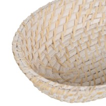 Schale Weiß Bambus Rattan 29 x 22 x 7 cm (2 Stück)