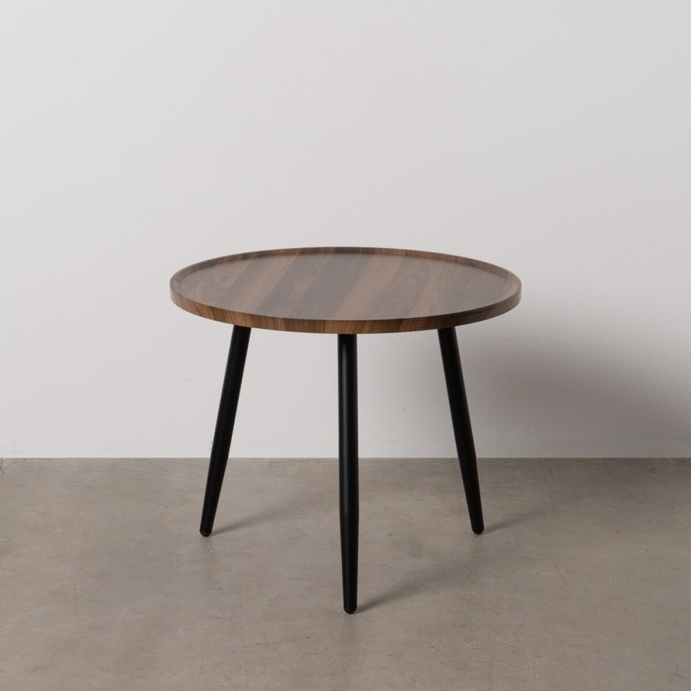 Petite Table d'Appoint Marron Noir 60 x 60 x 49,5 cm