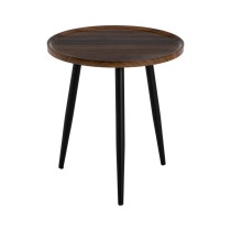 Petite Table d'Appoint Marron Noir 50 x 50 x 54 cm