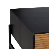 Table Basse ORLEANS Noir Naturel Fer Bois MDF 124 x 60 x 43,5 cm