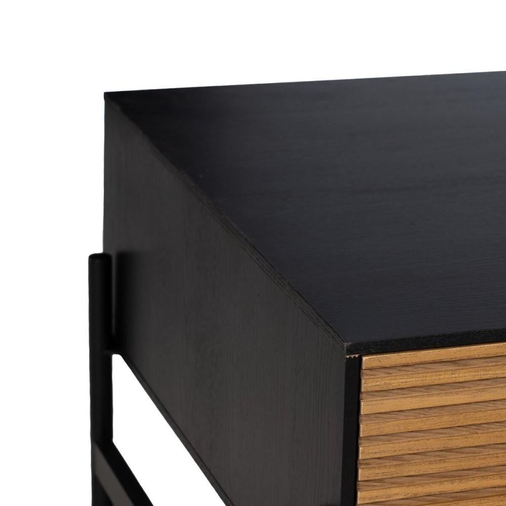 Centre Table ORLEANS Black Natural Iron MDF Wood 124 x 60 x 43,5 cm