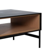 Centre Table ORLEANS Black Natural Iron MDF Wood 124 x 60 x 43,5 cm