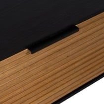 Tischdekoration ORLEANS Schwarz natürlich Eisen Holz MDF 124 x 60 x 43,5 cm