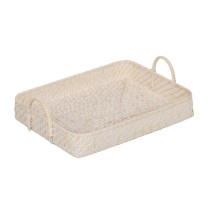 Schale Weiß Bambus Rattan 45 x 34 x 13 cm (2 Stück)