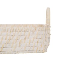 Schale Weiß Bambus Rattan 45 x 34 x 13 cm (2 Stück)