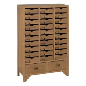 Schubladenschrank Beige Tannenholz Holz MDF 85,5 x 36,5 x 133 cm