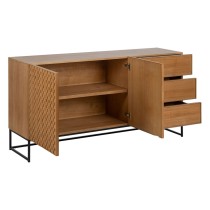 Sideboard MARIGNI Black Natural Iron MDF Wood 160 x 42,5 x 79 cm