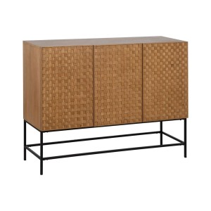 Sideboard MARIGNI Black Natural Iron MDF Wood 121,5 x 42,5 x 93,5 cm