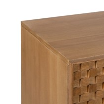 Schubladenschrank MARIGNI Schwarz natürlich Eisen Holz MDF 118 x 42 x 77 cm