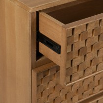 Schubladenschrank MARIGNI Schwarz natürlich Eisen Holz MDF 118 x 42 x 77 cm