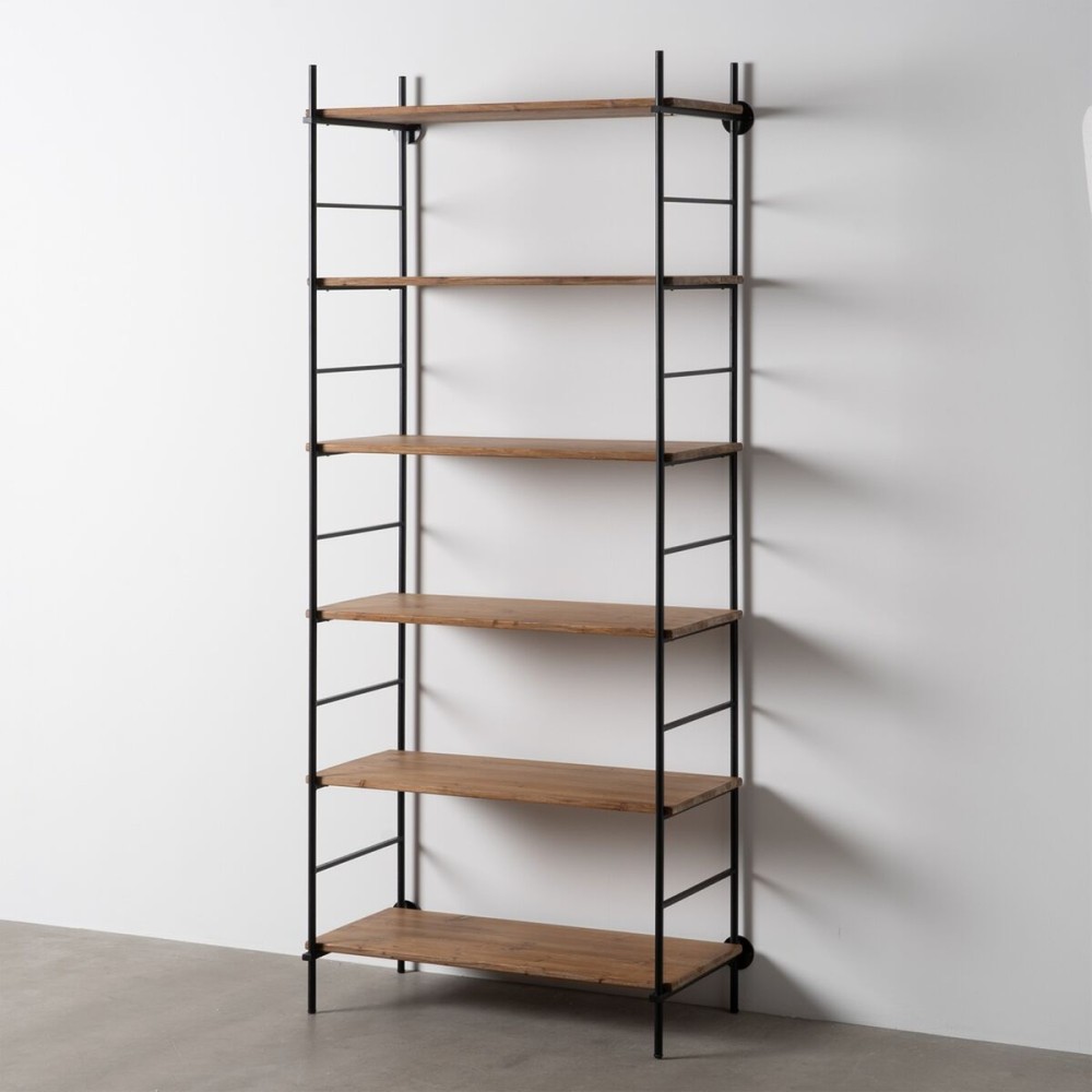 Shelves Black Beige Iron Fir wood 94 x 44 x 220 cm