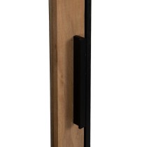 Présentoir ORLEANS Noir Naturel Verre Fer Bois MDF 61 x 40 x 196 cm