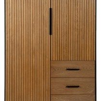 Anrichte ORLEANS Schwarz natürlich Eisen Holz MDF 104 x 53 x 203 cm