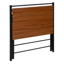 Bureau Marron Noir Fer Bois MDF 87 x 56 x 87 cm