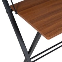 Desk Brown Black Iron MDF Wood 87 x 56 x 87 cm