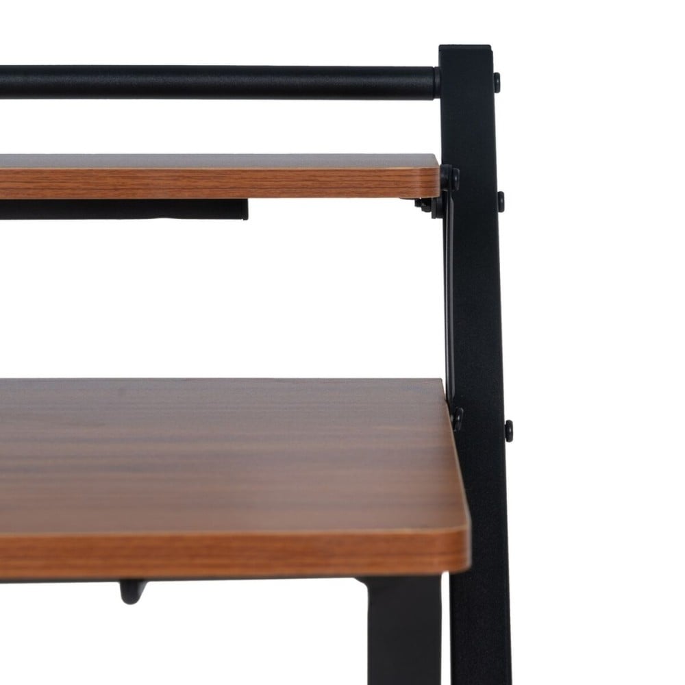 Desk Brown Black Iron MDF Wood 87 x 56 x 87 cm