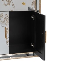 Sideboard CHLOE Golden Mirror Crystal MDF Wood 80 x 40 x 108 cm